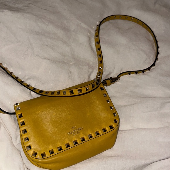 Valentino Garavani Mustard Studded Crossbody Bag - Picture 2 of 6